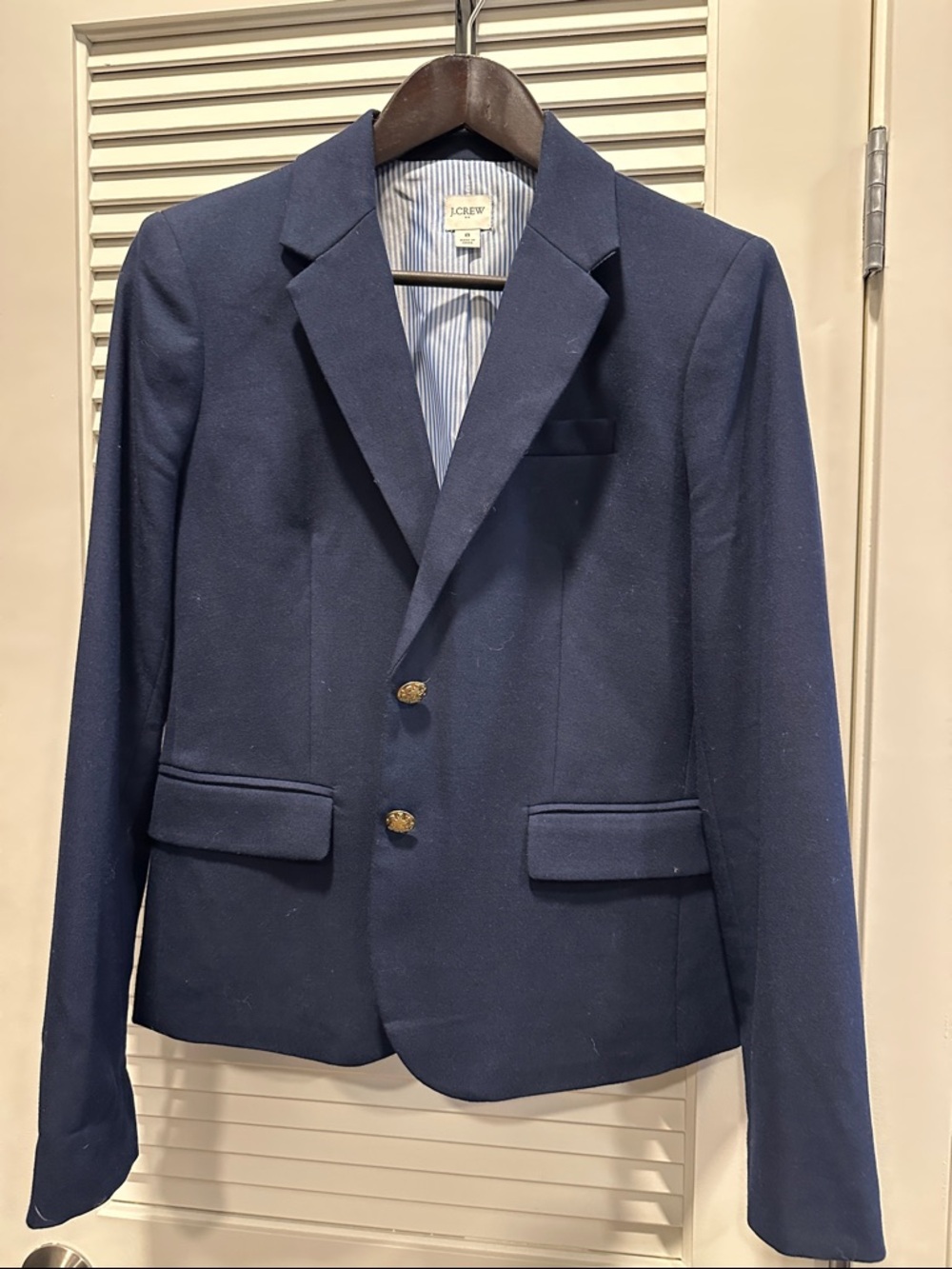 J. Crew Navy Blazer with Gold Buttons